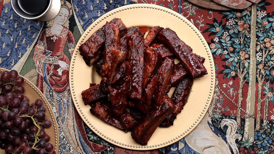 Red Wine Dragon Ribs Food and Cooking