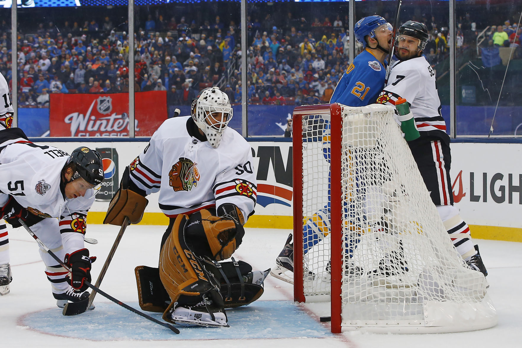 Blues Beat Blackhawks 4-1 In Busch Stadium Winter Classic | Chicago ...