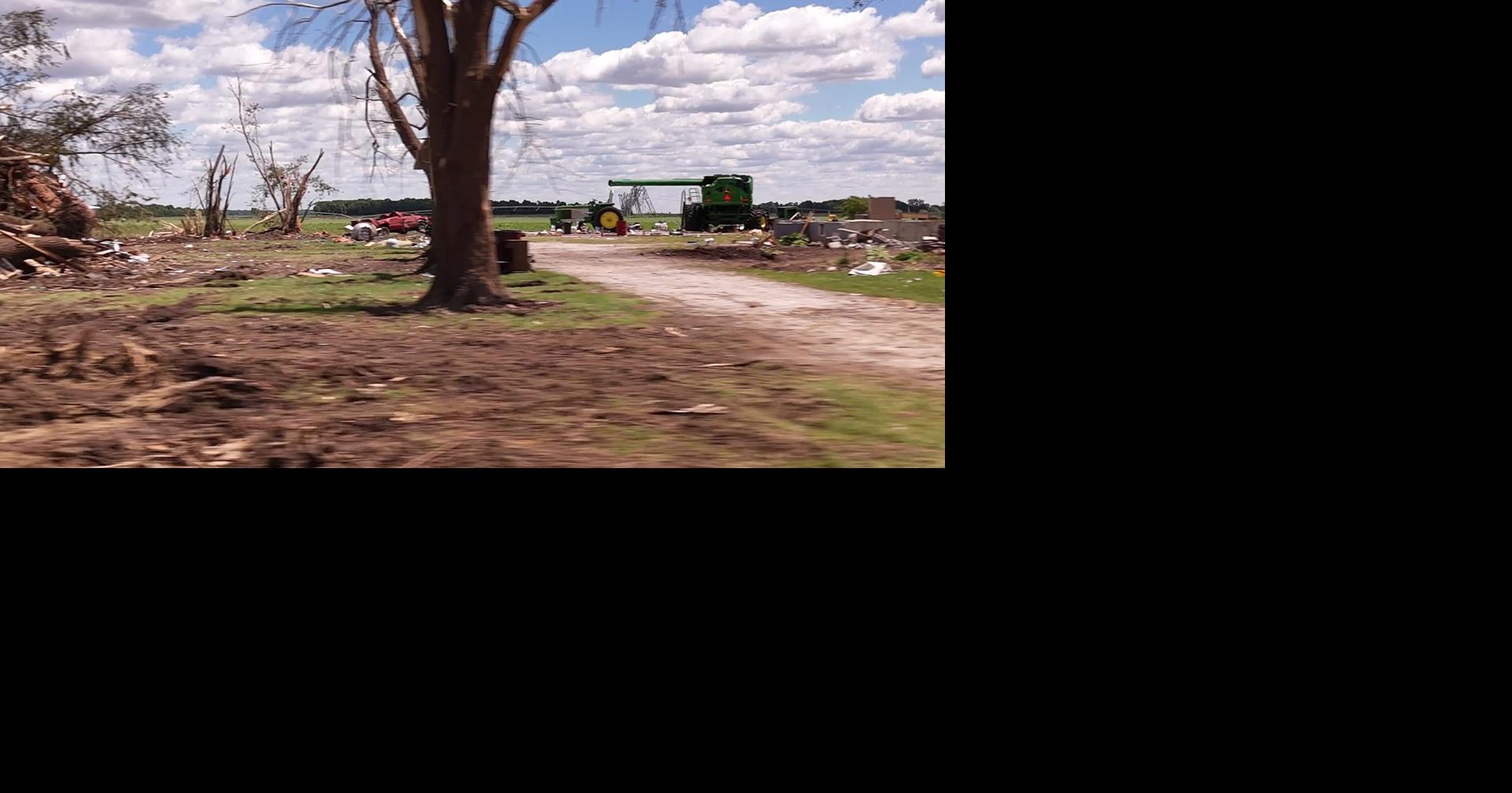 Post-storm aerial views reveal damage across Kouts