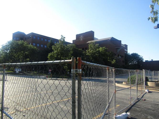 Demolition fence goes up around Franciscan Health Hammond Hospital