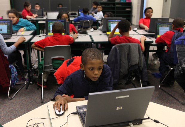 Hammond elementary school training the brain using video game format