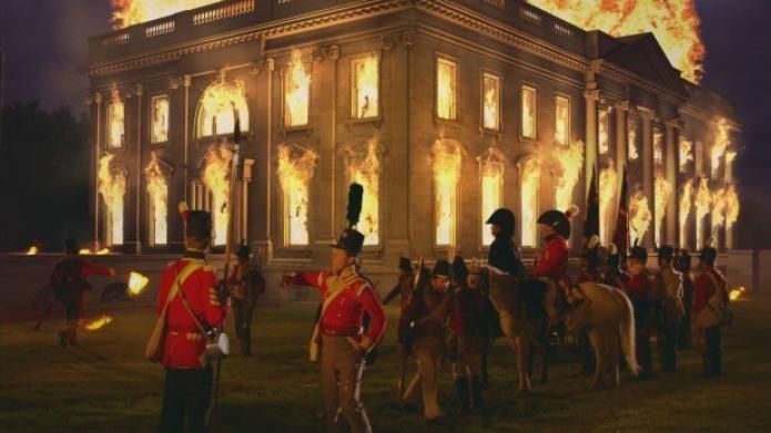 quot the burning of the white house quot portrayed in quot first newspaper house ads