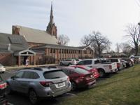 Drive-up church service