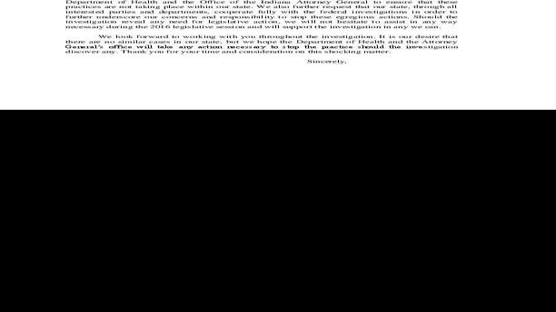 House Republican Letter To Gov Pence Praising Planned Parenthood Investigation Nwitimes Com