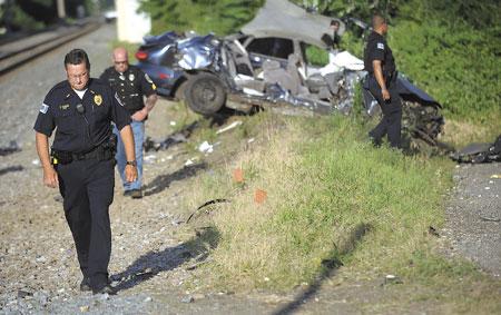 Nairne crash: Driver escapes injury in freight train crash