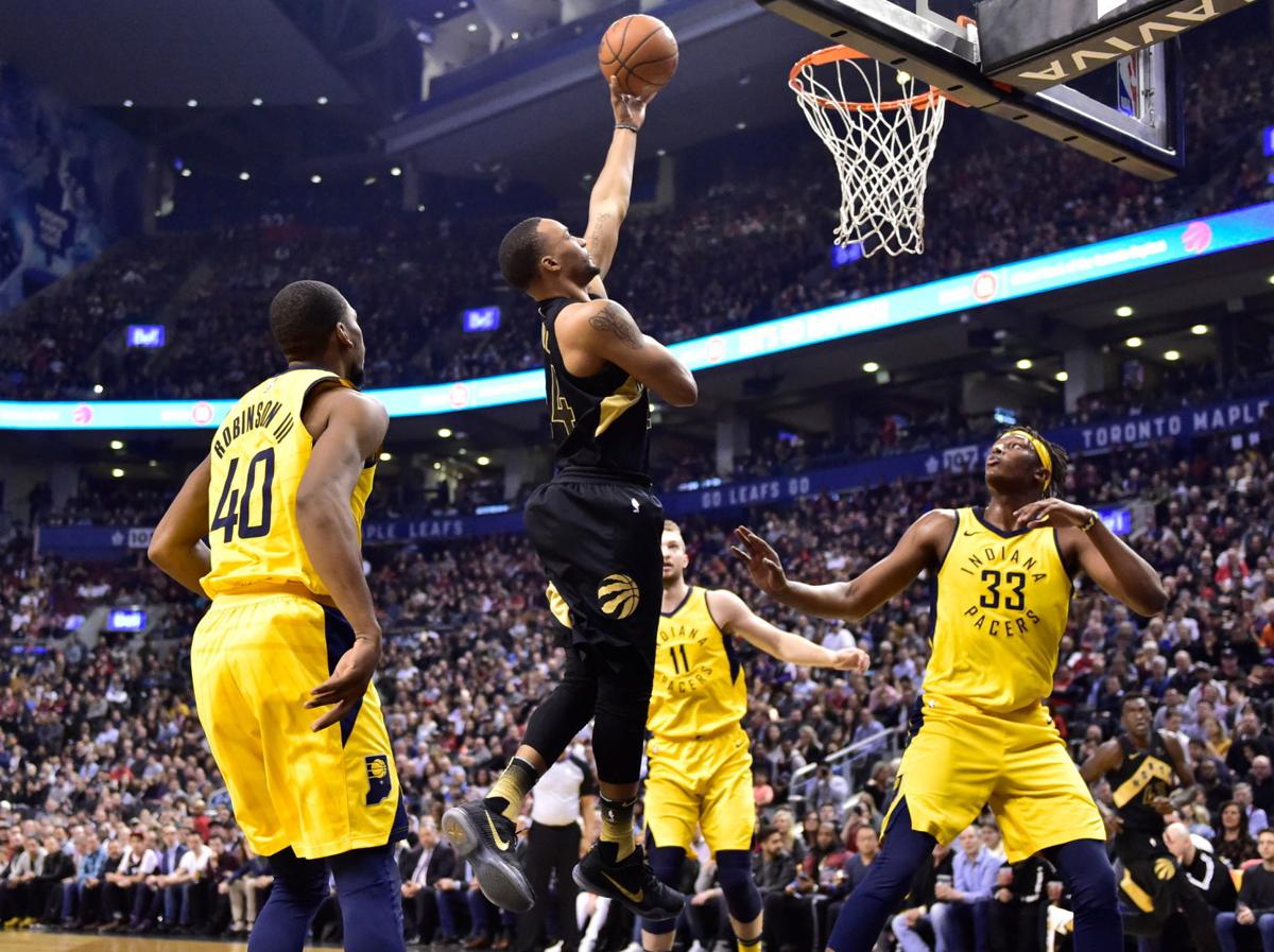 Ibaka Scores Season High 25 Raptors Beat Pacers Indiana Pacers