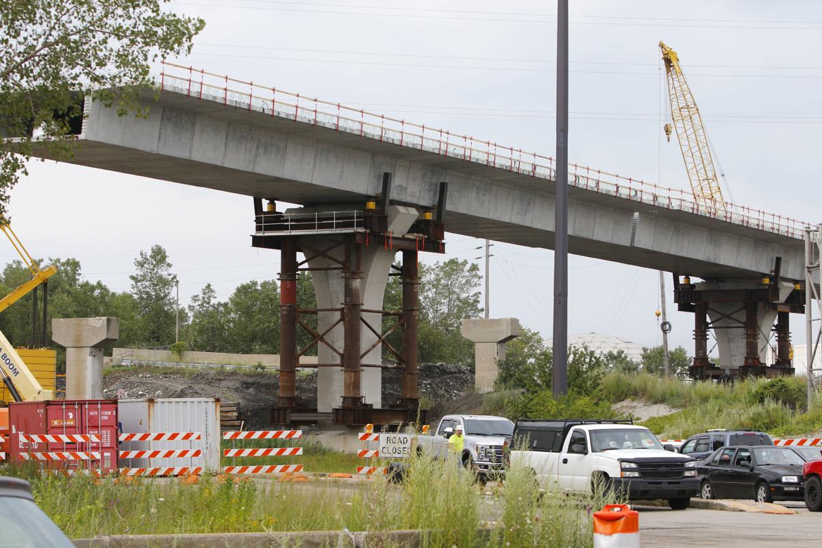 Public gets progress report on Cline Avenue Bridge construction