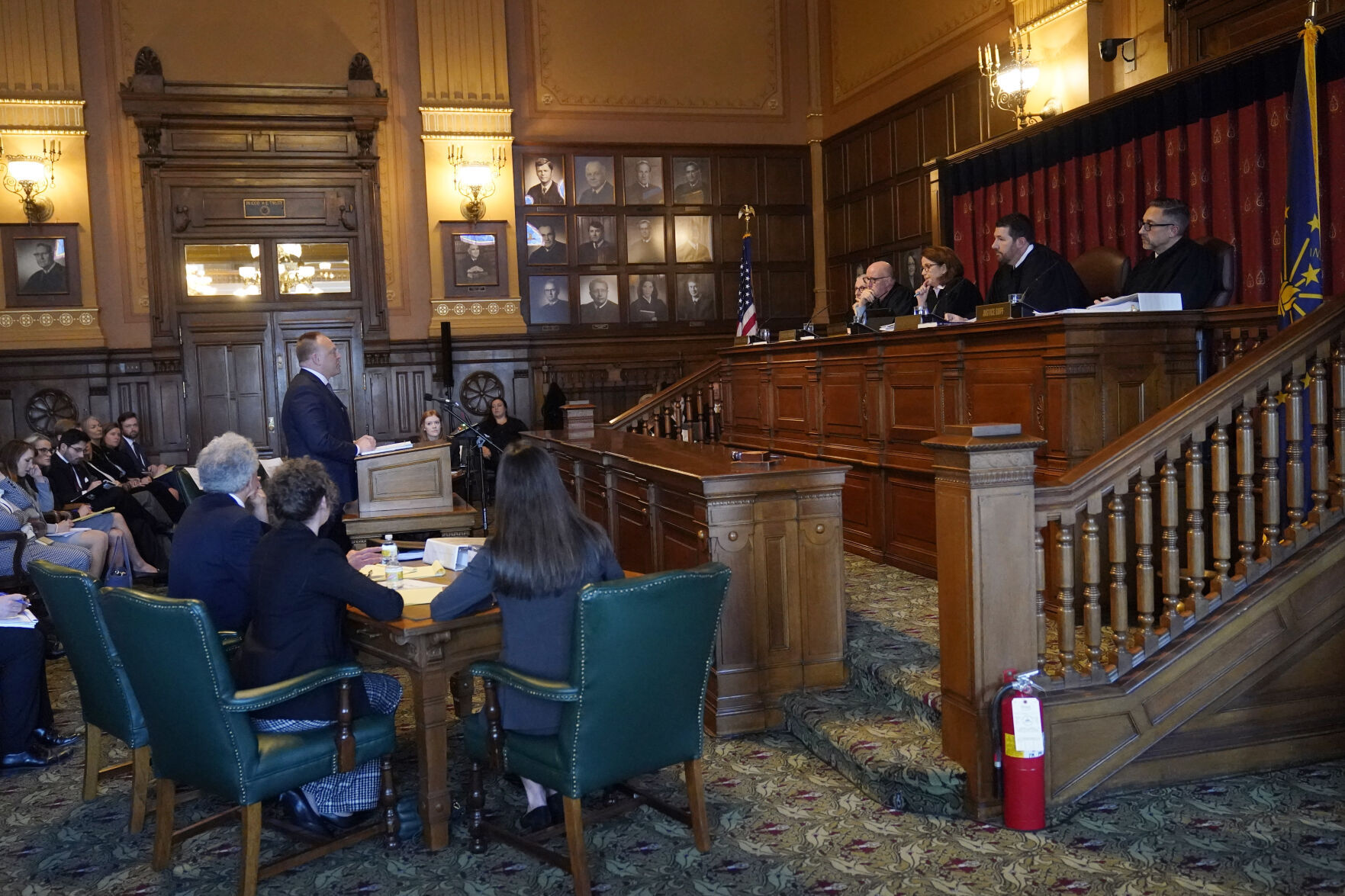 Indiana Supreme Court hears oral arguments on validity of state's