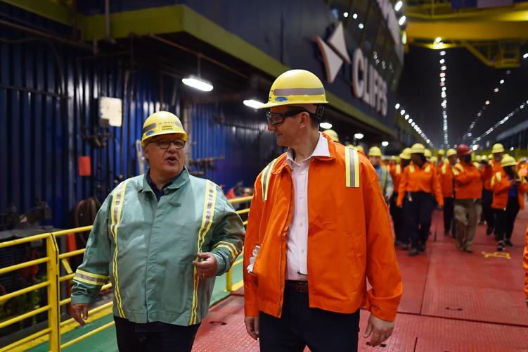 Cleveland-Cliffs CEO, Mrvan tour Indiana Harbor Works steel mill