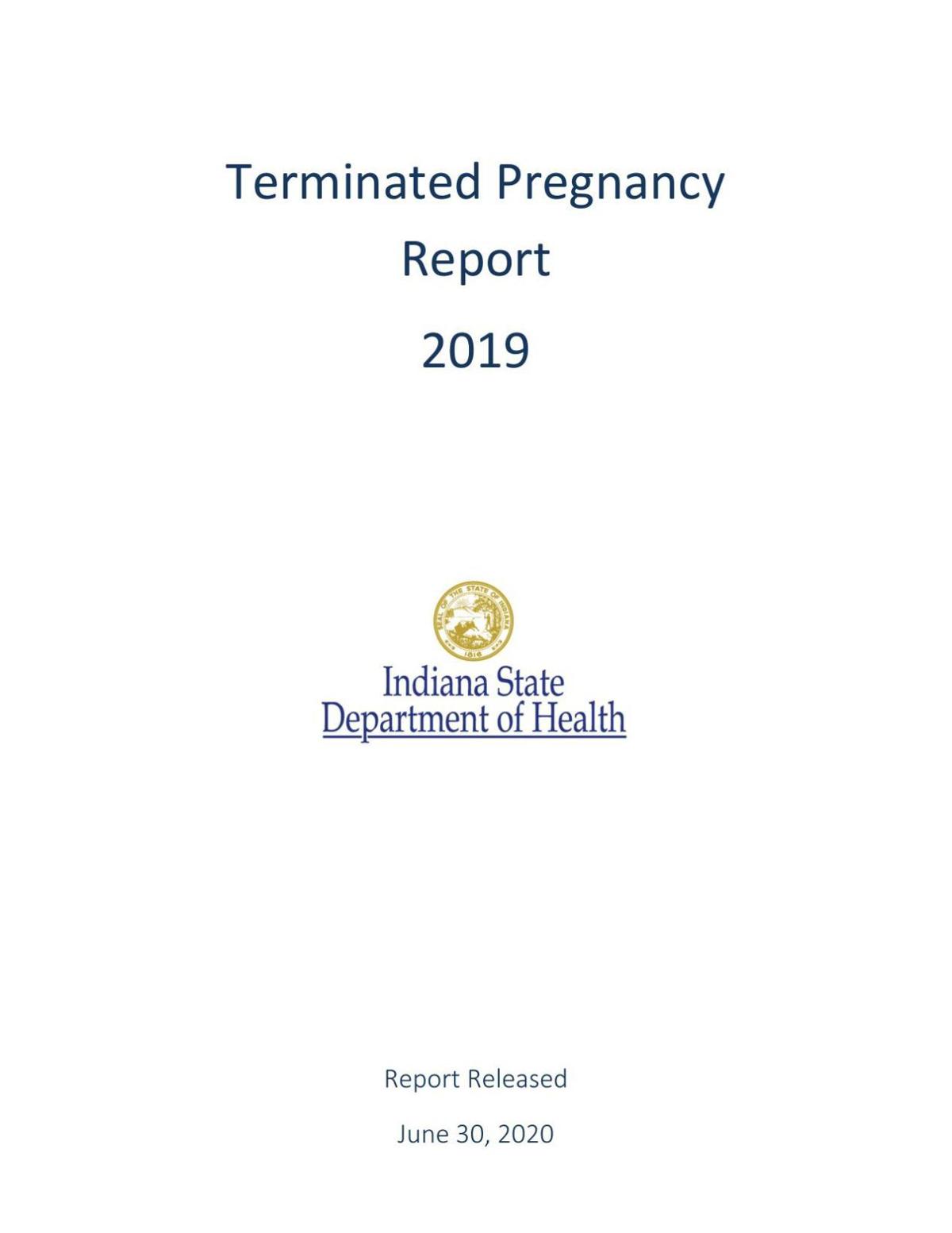 2019 Indiana Terminated Pregnancy Report