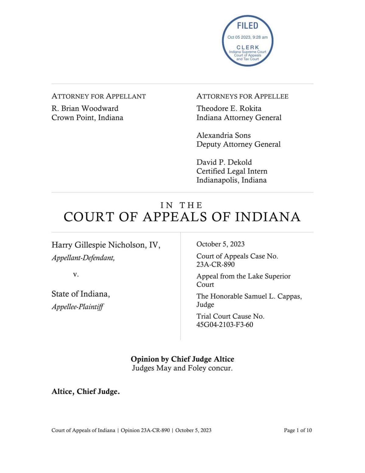 Indiana appeals court OKs max sentence for sexual misconduct
