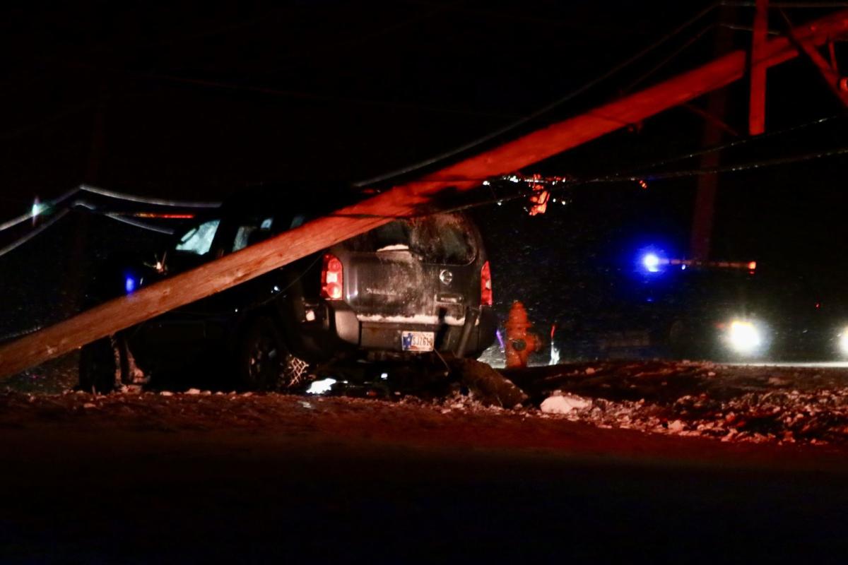 Crash shuts down Randolph Street in Winfield, knocks out power