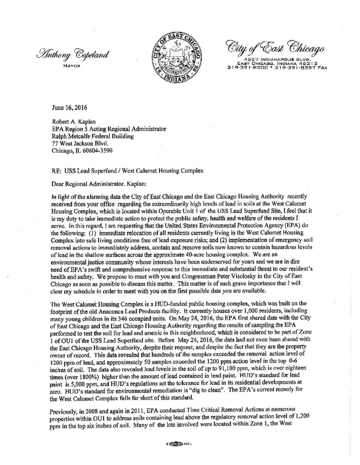 Letter To The Administrator Except - certify letter