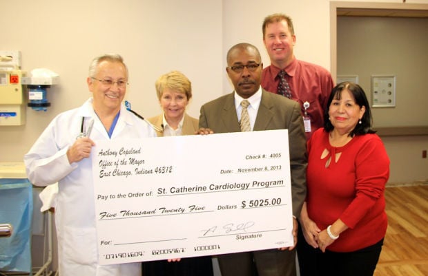 Mayor Copeland Presents Check to St. Catherine Hospital