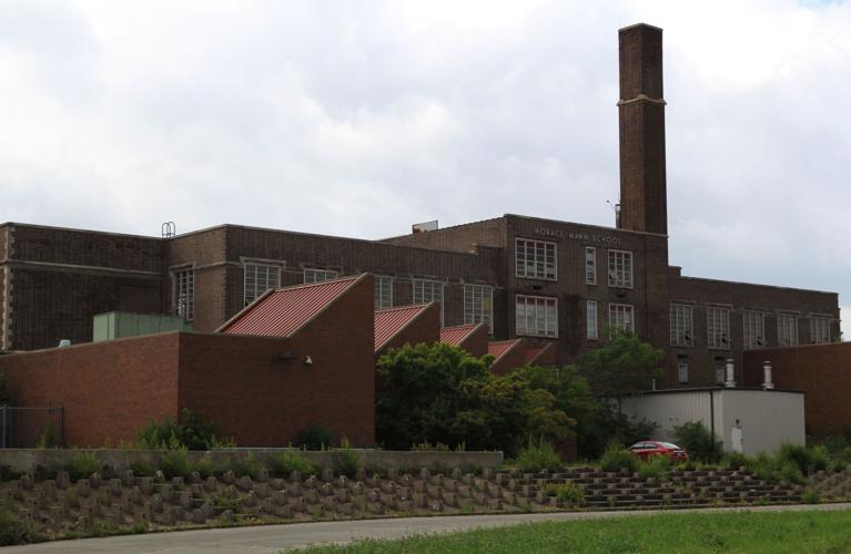 Vacant Emerson High School building gutted by fire in Gary