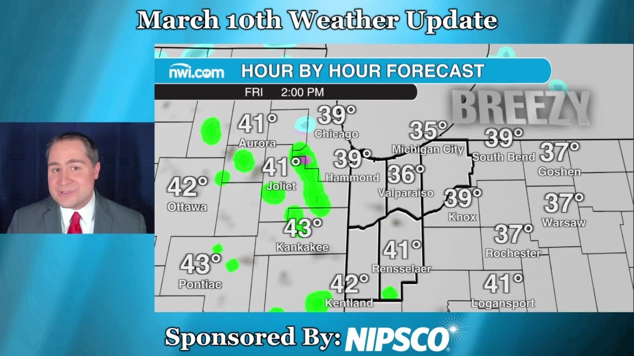 Friday, March 10 weather update for Northwest Indiana