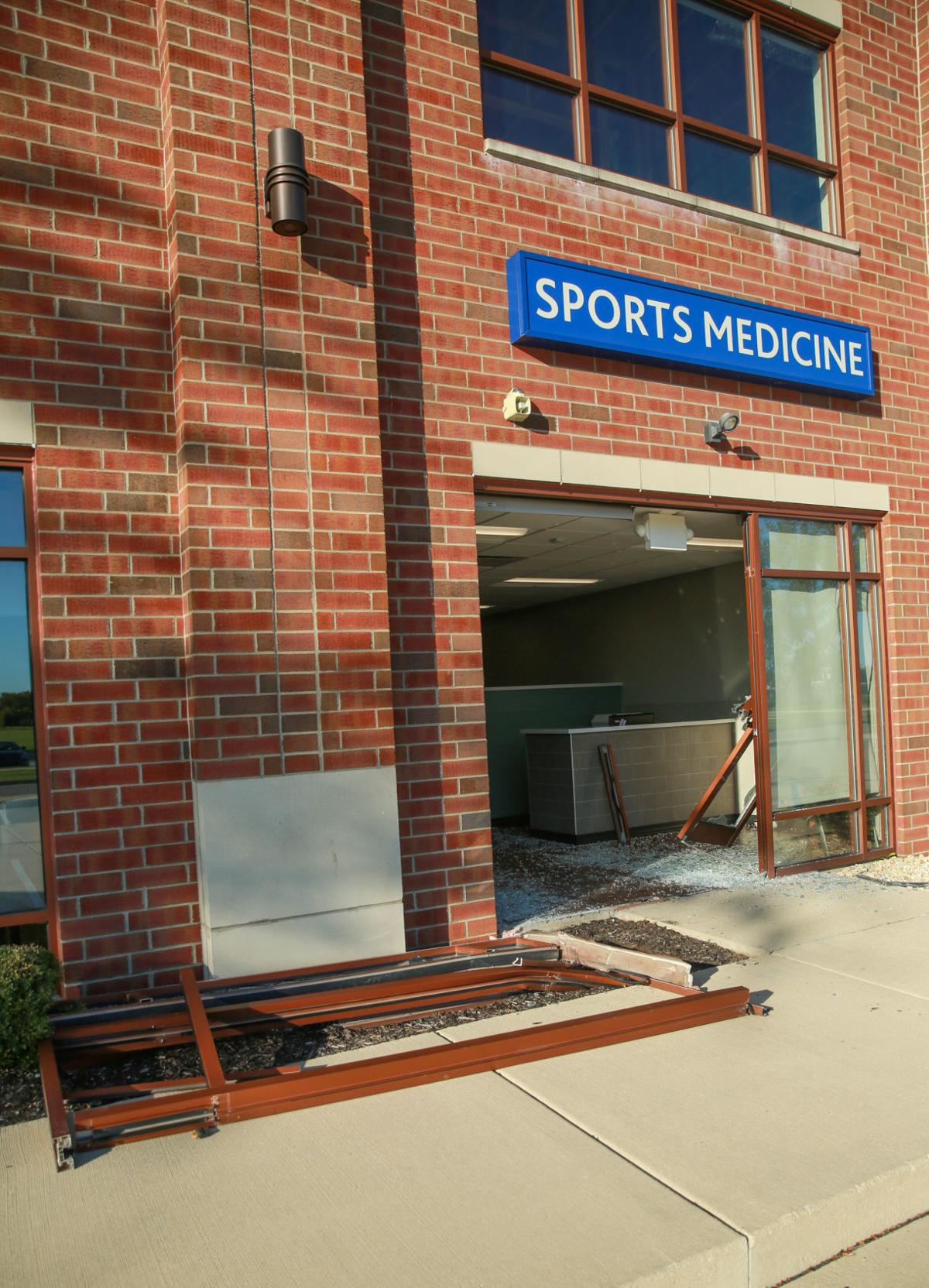 Car crashes into Crown Point urgent care clinic next to