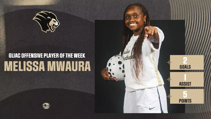 Melissa Mwaura garners Women's Soccer GLIAC Offensive Player of the Week honors