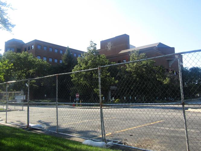 Demolition fence goes up around Franciscan Health Hammond Hospital