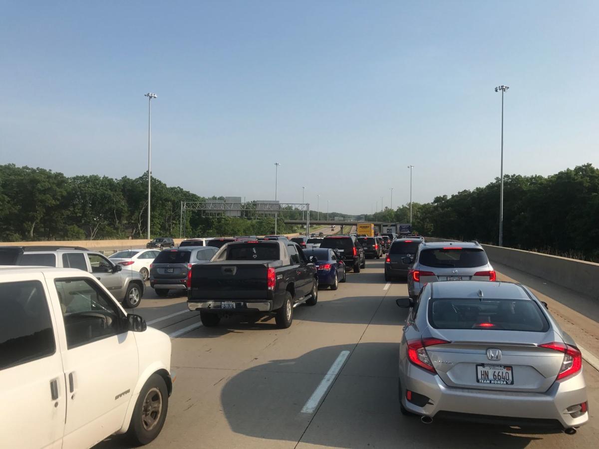 Traffic gridlocked after 2 crashes on Ill. 394 near Indiana-Illinois