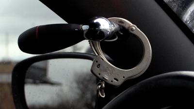 handcuffs police stock