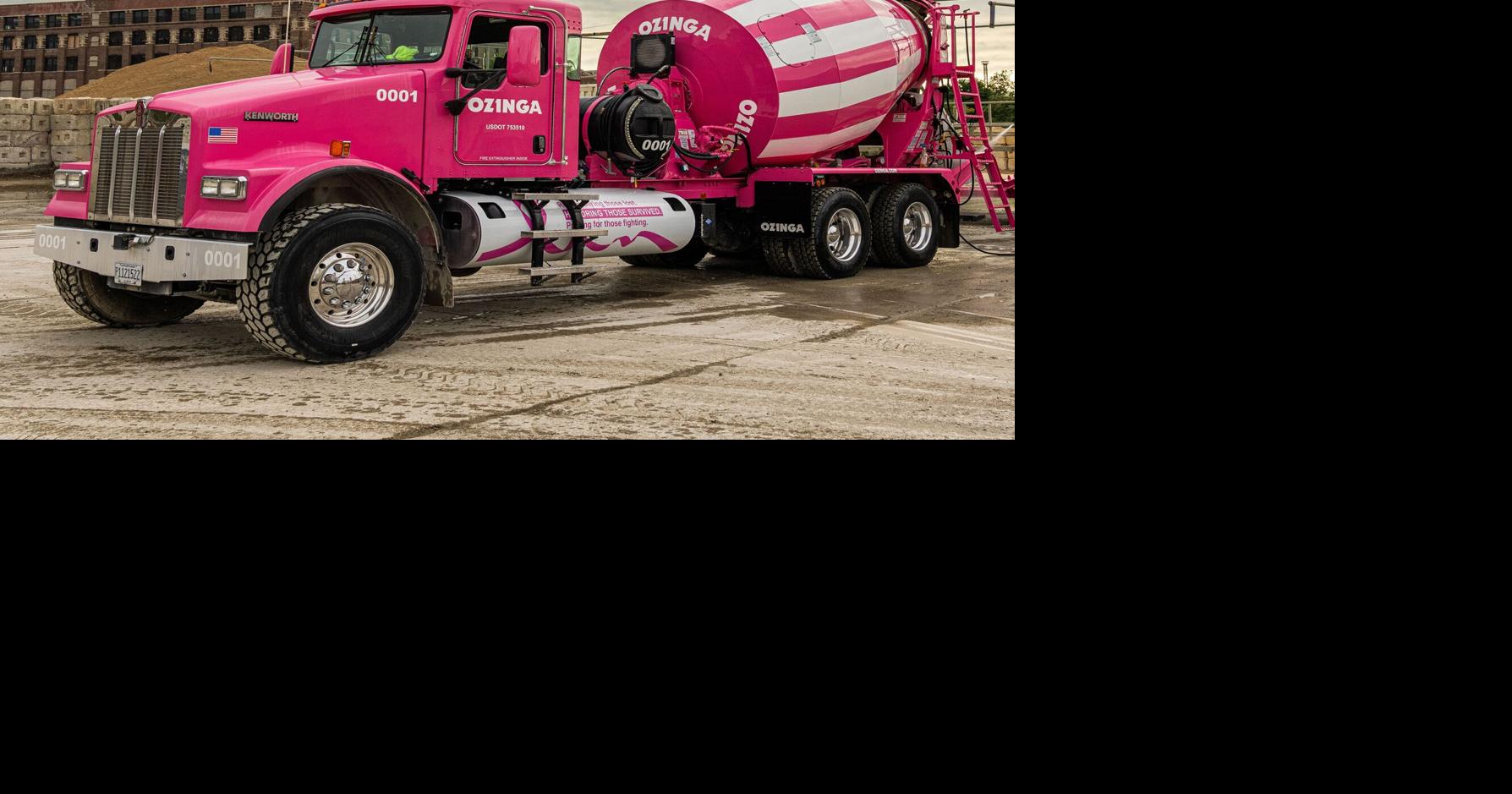 Ozinga rolls out pink ready-mix truck to support breast cancer charities