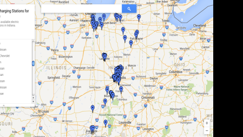 Map: Indiana public charging stations for electric vehicles | Digital