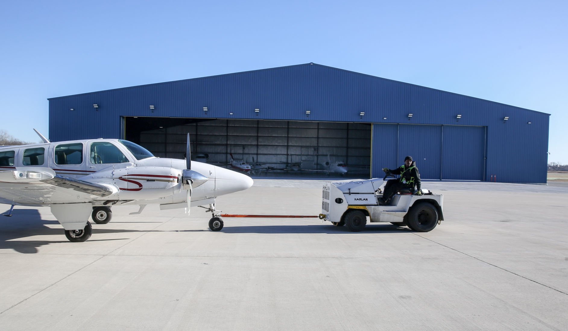 Gary Airport Tenant B. Coleman Opens New Hangar