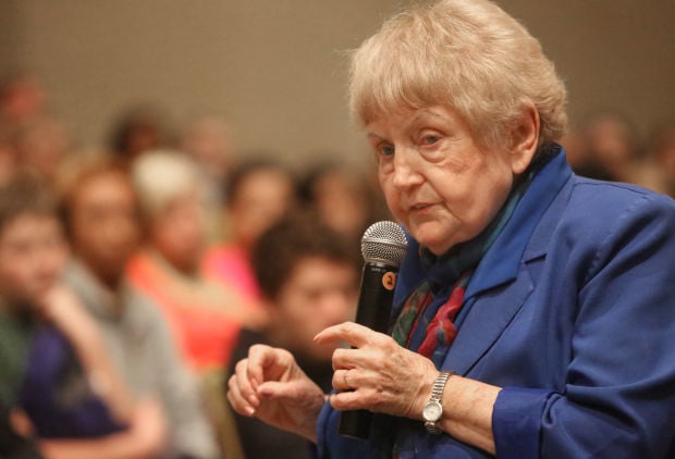 Eva Mozes Kor addresses local middle, high school students