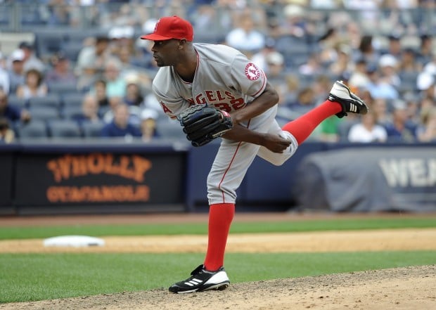 Angels' Hawkins the eternal pitcher at 39