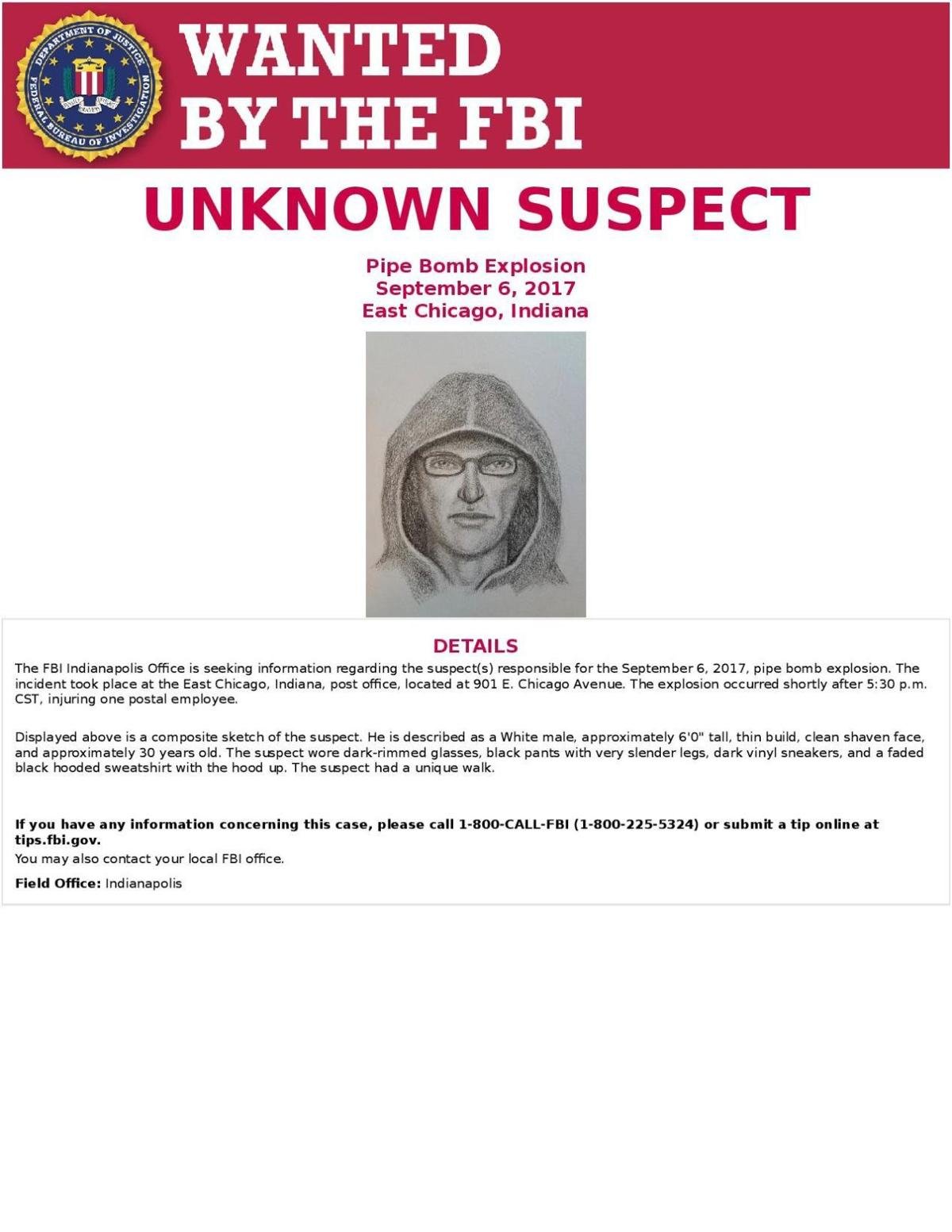 Fbi Releases Sketch Of Person Of Interest In East Chicago