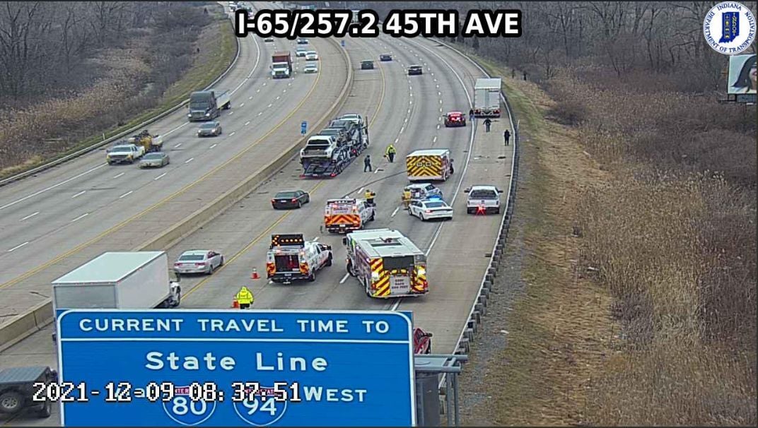 Crash fouls traffic on northbound I65, police say