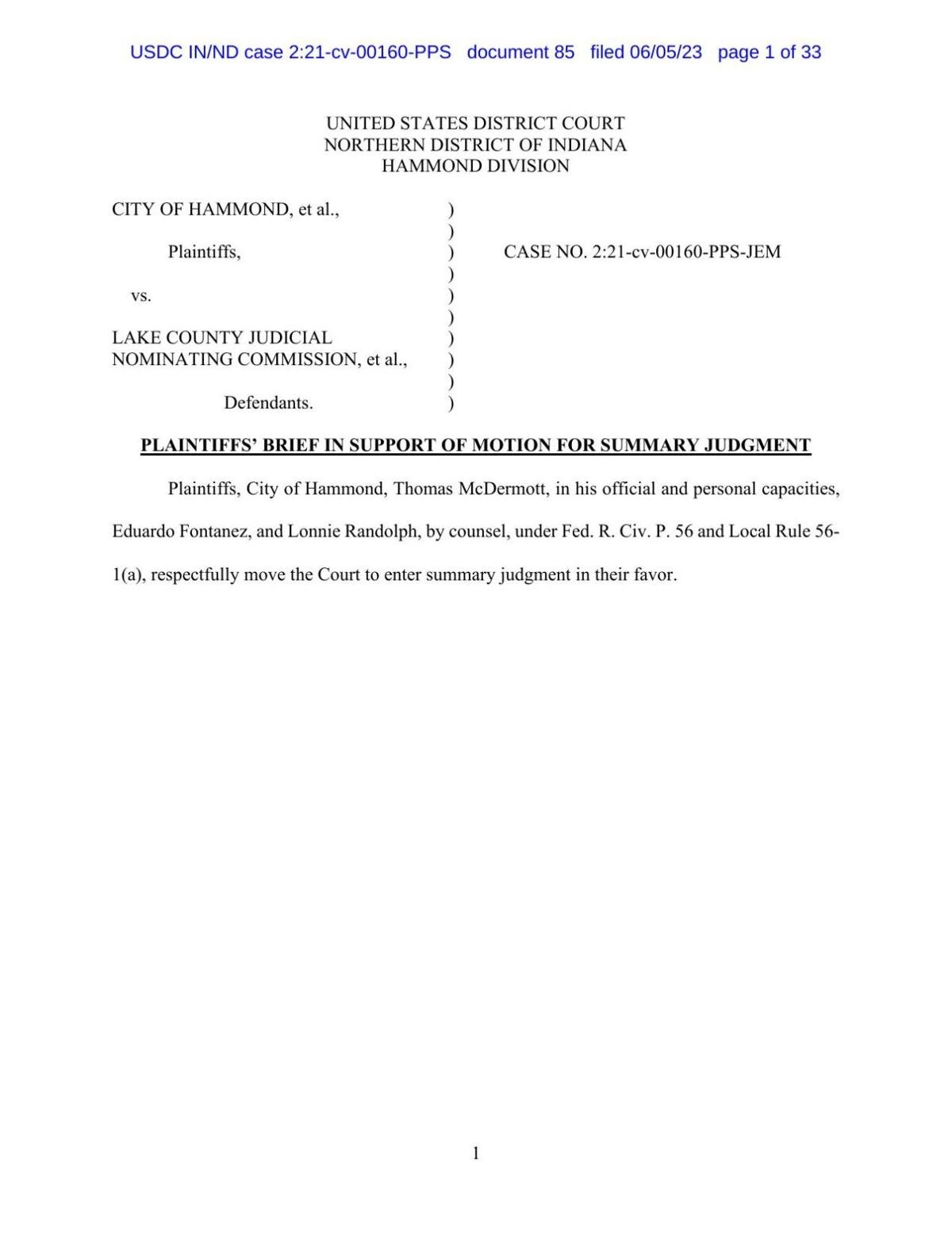 Lawsuit Challenging Lake County Judicial Selection Process Moves Toward