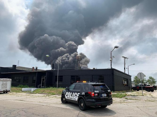 Michigan City firefighters battle blaze on west side