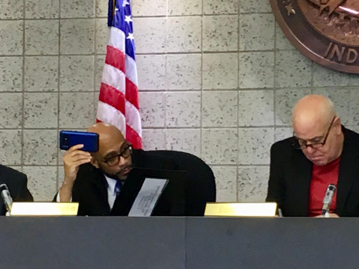 Jamal Washington with cellphone