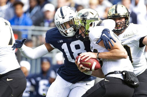 Dominant defense leads No. 12 Penn State past Purdue 35-7