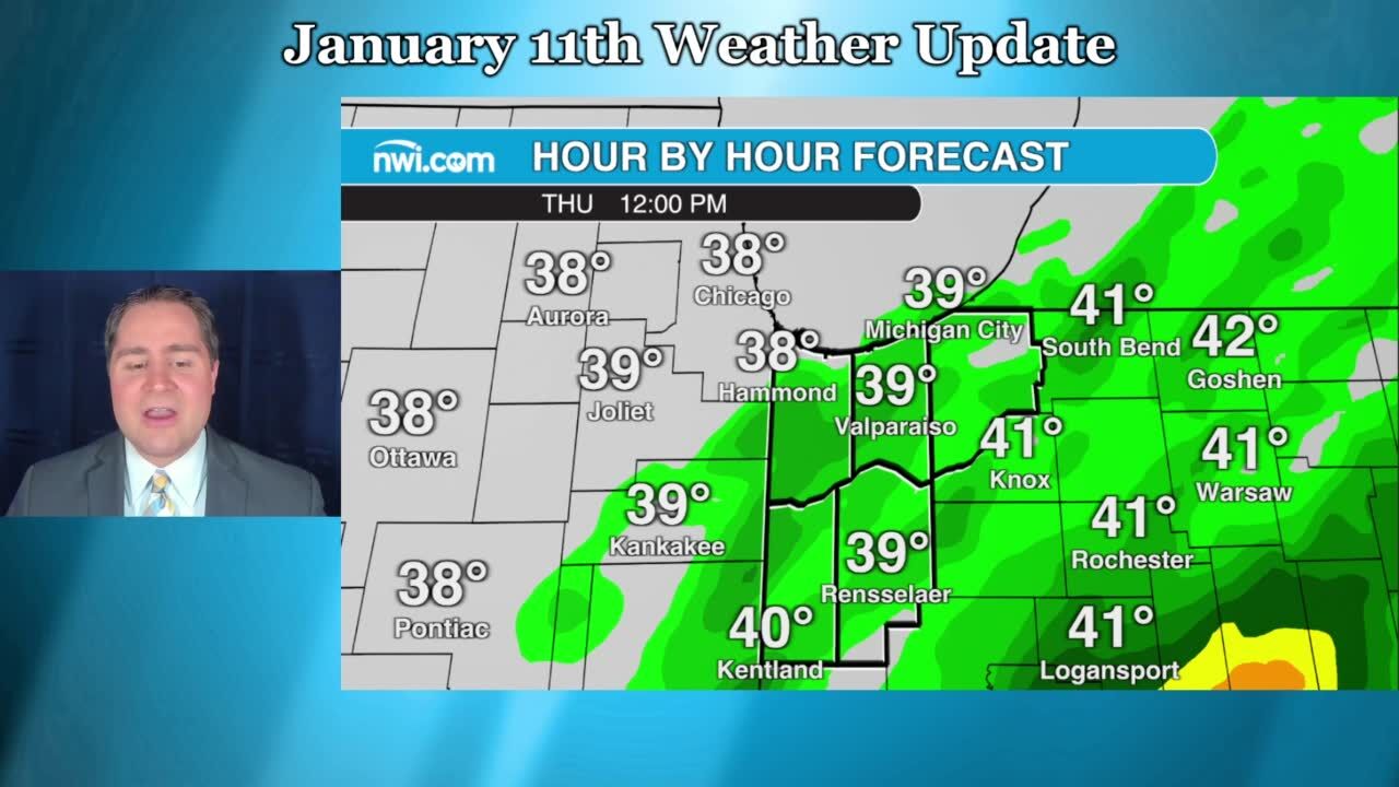 Wednesday, January 11 weather update for Northwest Indiana