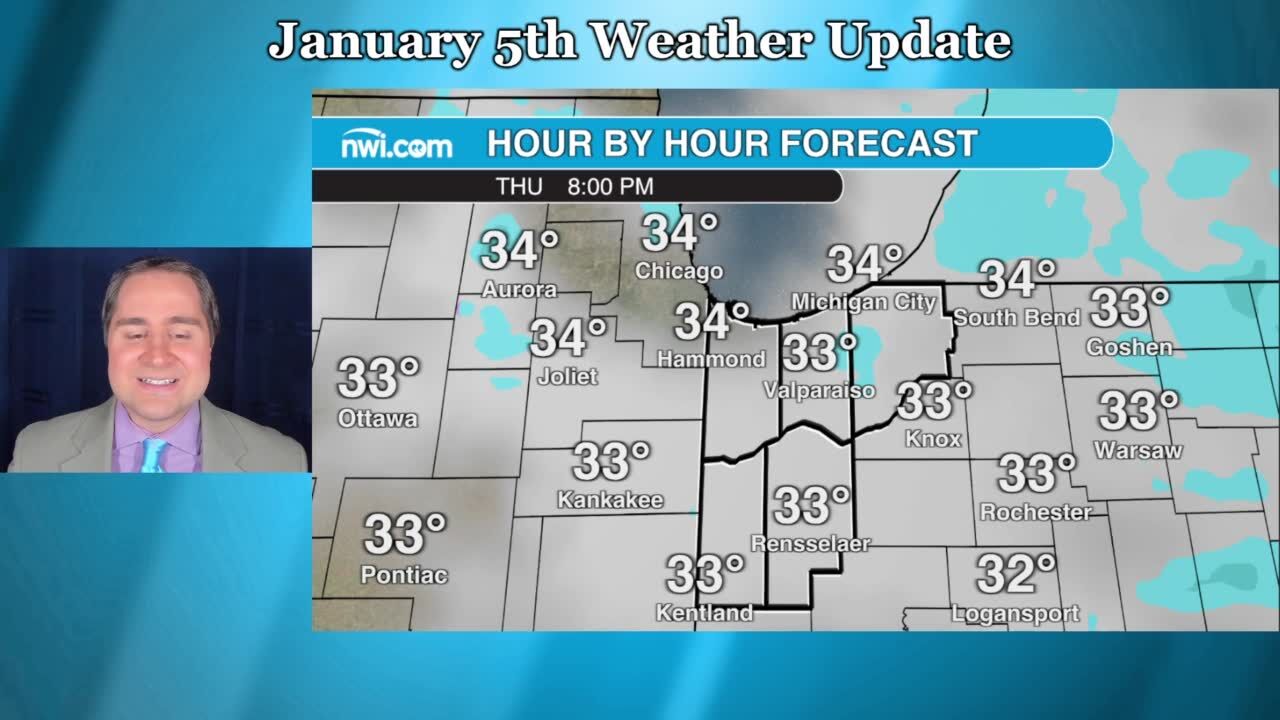 Thursday, January 5 weather update for Northwest Indiana