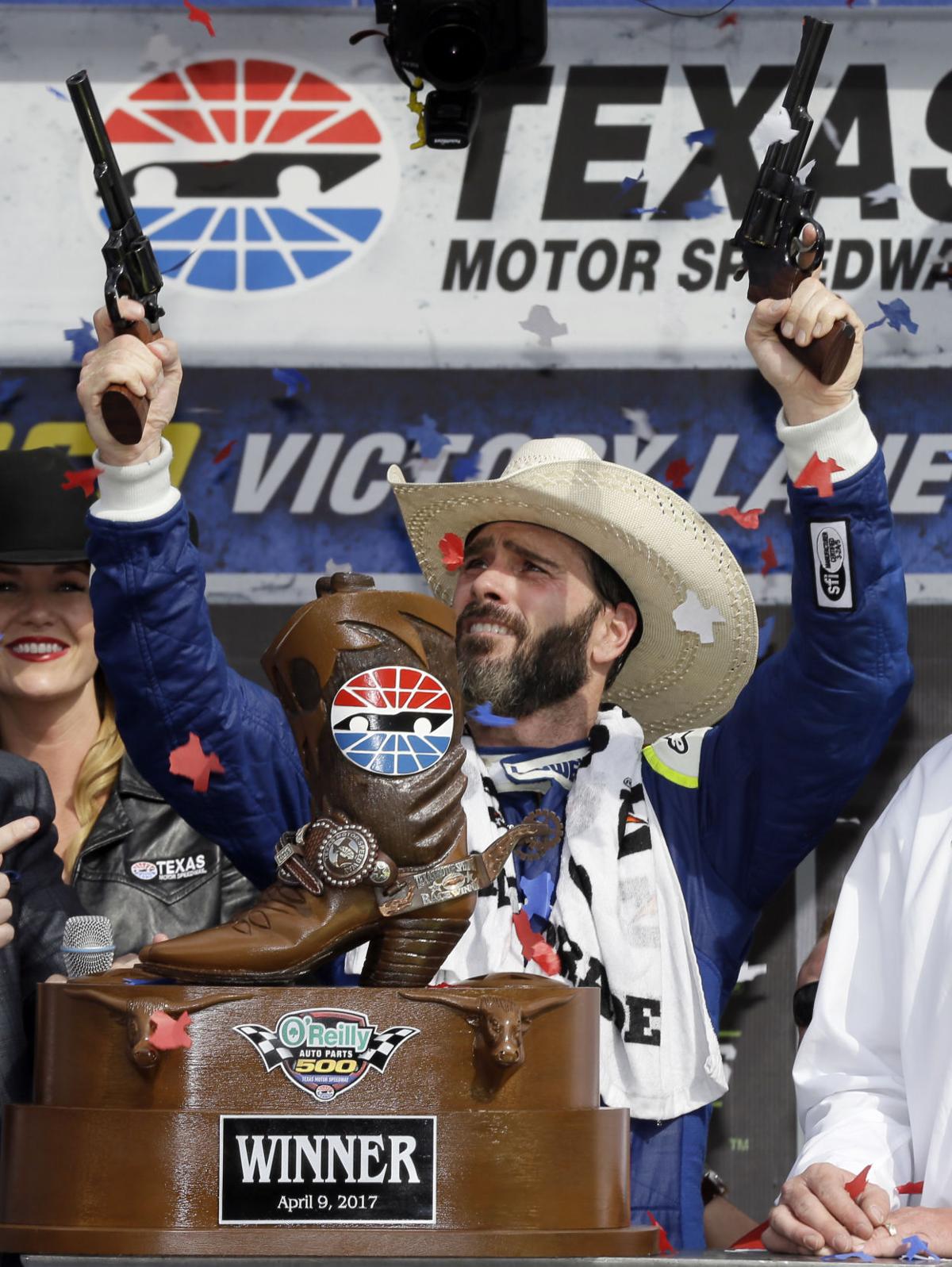 Changed track, same result at Texas with Jimmie Johnson ...