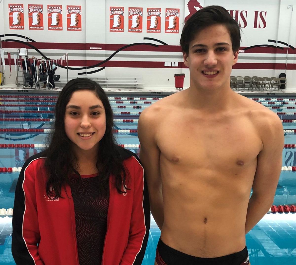 Munster swimmers Priscilla Zavala and Grant Afman
