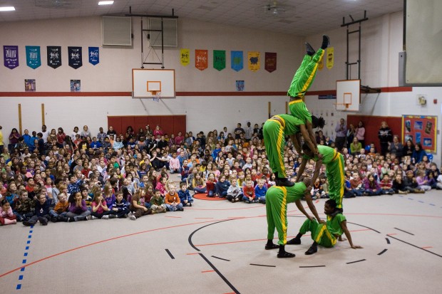 Acrobats Demonstrate High Flying Fun