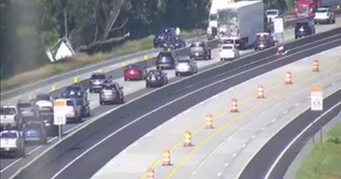 UPDATE | All westbound lanes closed due to overturned semi on I-94 near Michigan City