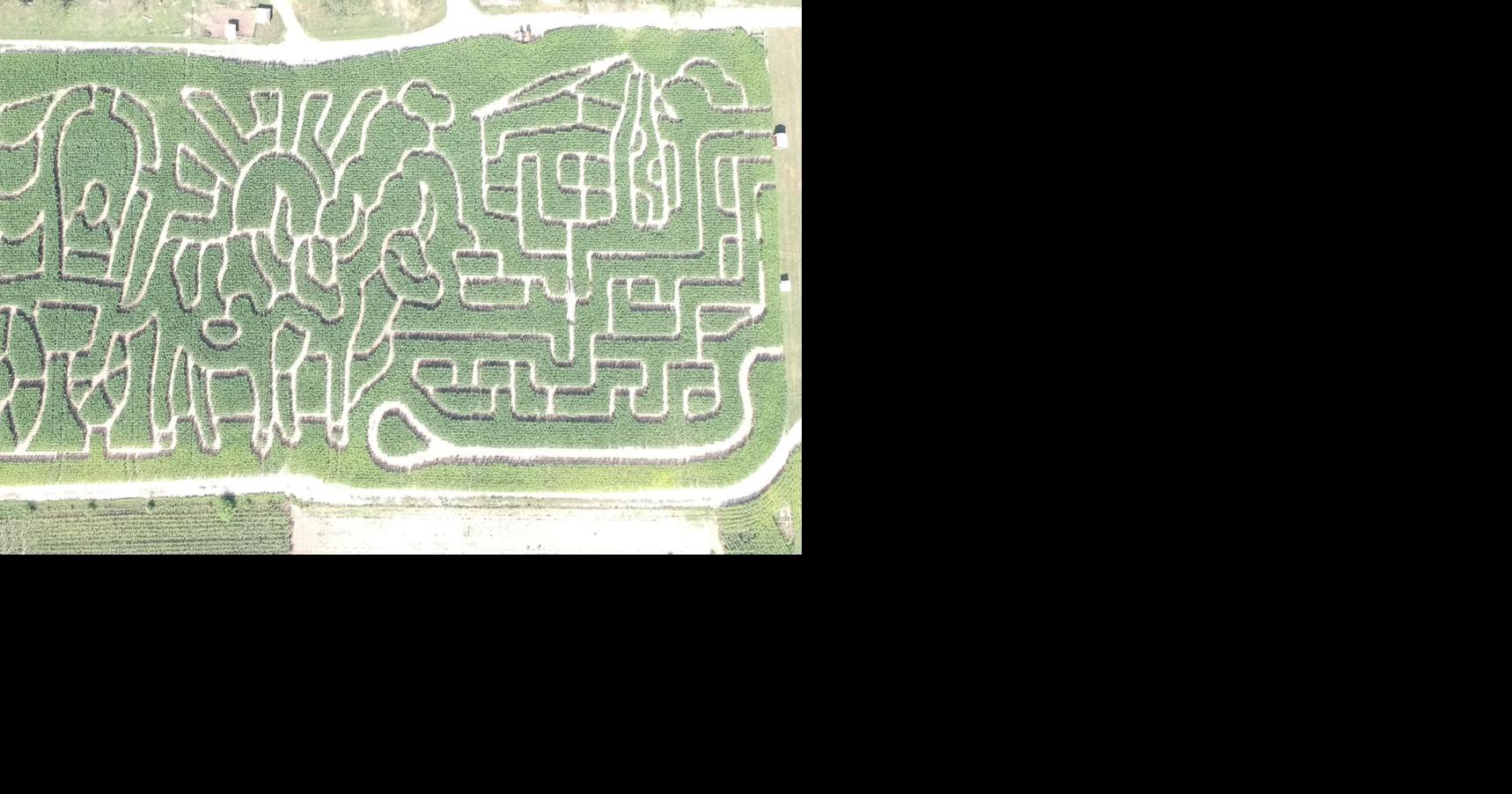 Kregel's Pumpkin Patch's covered wagon corn maze honors local pioneers