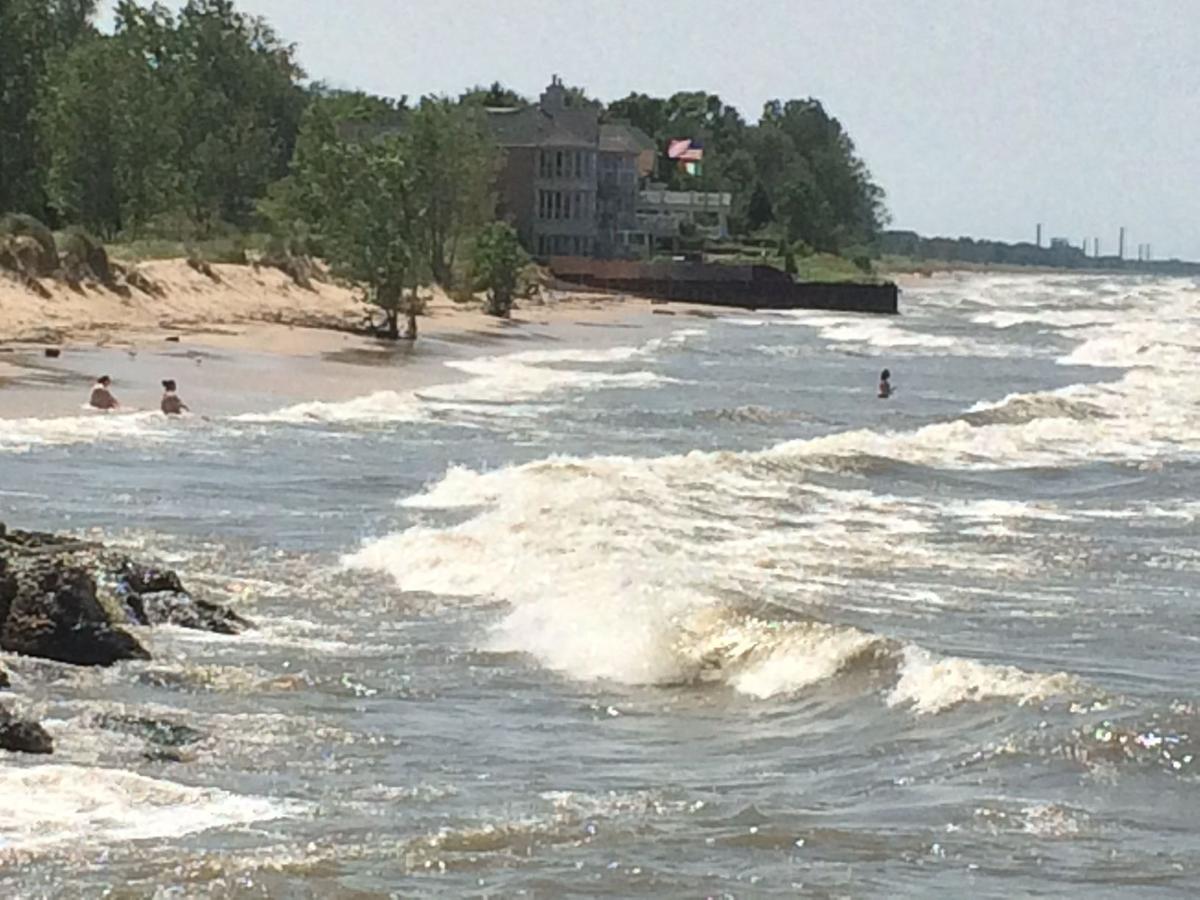 High Water Levels Waves Eating Away At Lake Michigan