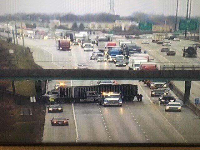 UPDATE: Lanes Open After Jackknifed Semi Removed From 1-65, INDOT Says