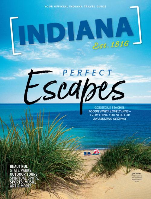 Indiana Dunes National Park featured on cover of 2020 state travel guide
