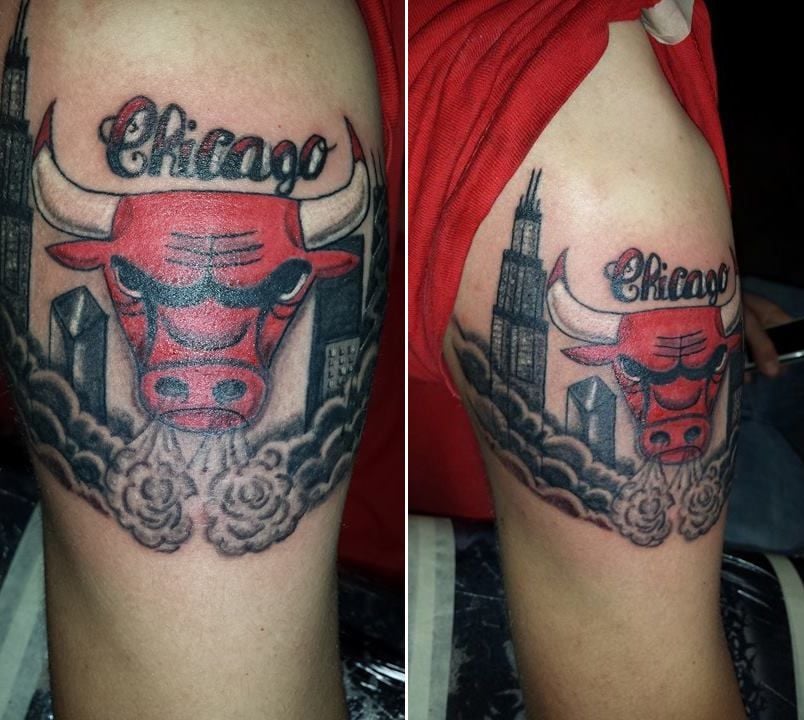 Discover 71 chicago bulls logo tattoo latest  thtantai2