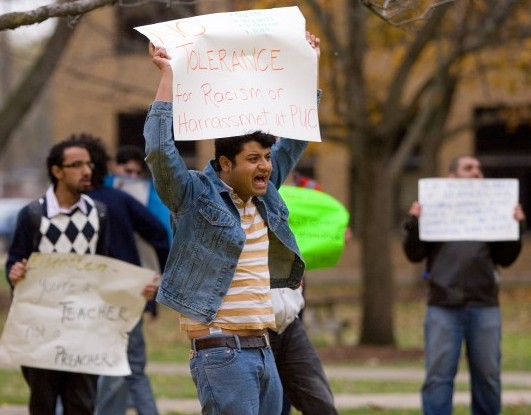 PUC students protest professor's comments, Facebook page