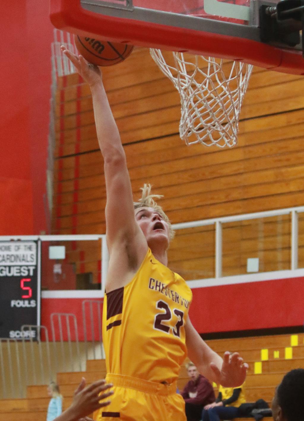Boys Basketball Chesterton S Jake Wadding Leading While Learning