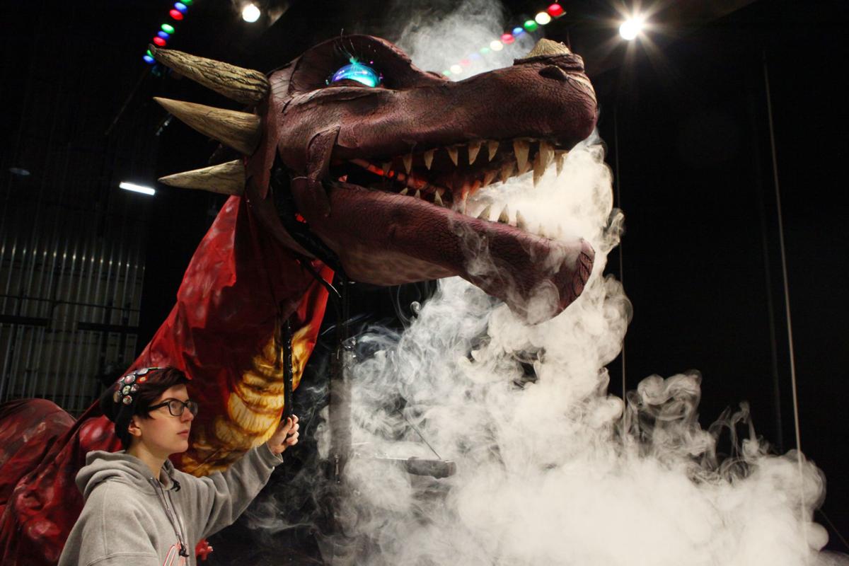 Madeline Bogathy and her dragon